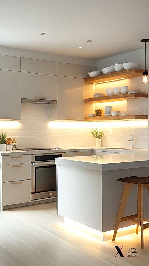 Küçük mutfaklarda aydınlatma fikirleri